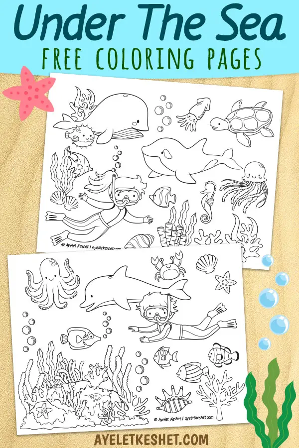under the sea coloring pages free printables ayelet keshet