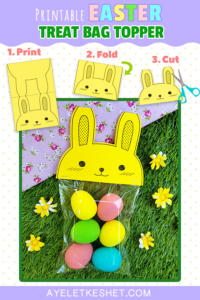 Easter craft: Printable DIY bunny treat bag toppers