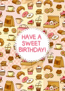 Birthday Card - pastries